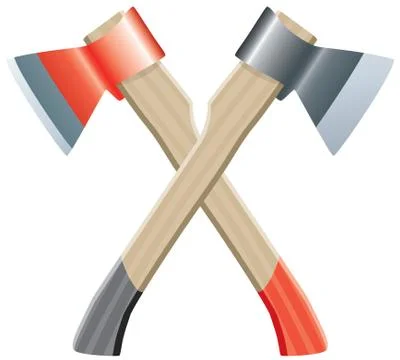 Two vector axes Stock Illustration