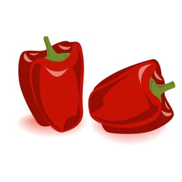Two vector bell pepper set Stock Illustration