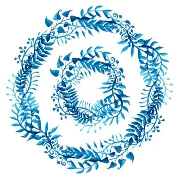 Two vector watercolor frames. Stock Illustration