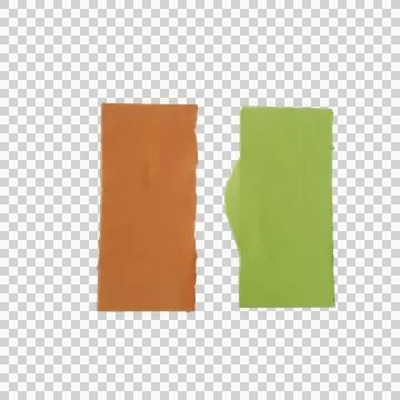 Two vertical rectangular shapes in orange and green colors Foto stock