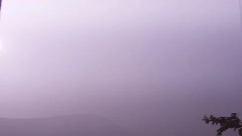 Two very dramatic lightning bolts striking at dusk Stock Footage 195085985