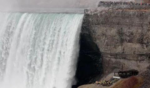 Two viewpoints to the amazing Niagara Falls Stock Photos