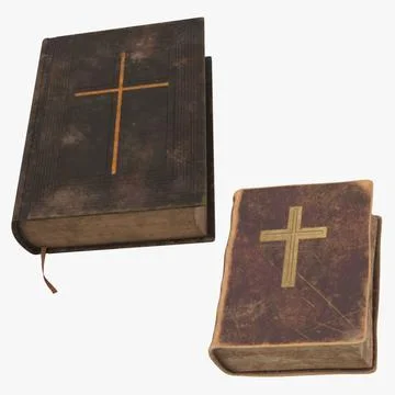 Two Vintage Bibles 3D Model
