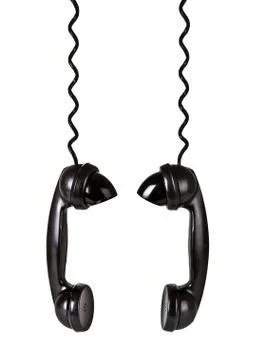Two vintage handsets Stock Photos
