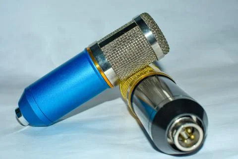 Two Voice microphone on white background. Stock Photos