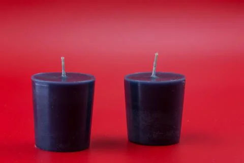Two votive candles Stock Photos