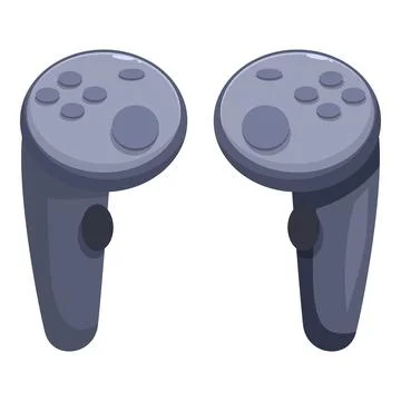 Two vr controllers providing immersive gaming experience Stock Illustration