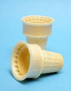 Two Wafer Cones Stock Photos