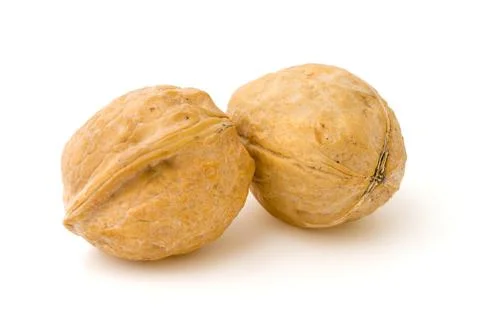 Two walnut isolated Stock Photos