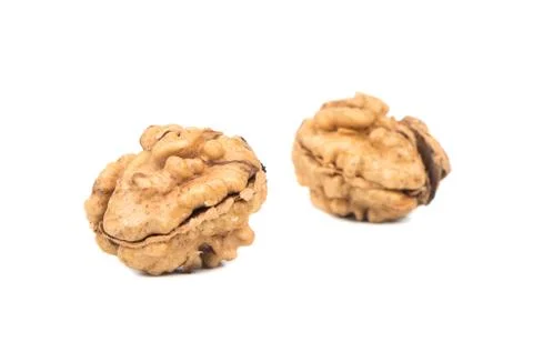 Two walnut without shell Stock Photos