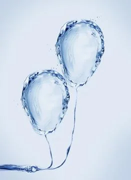 Two Water Balloons Illustrazione stock