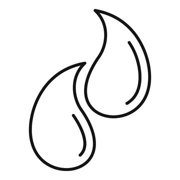 Two water drops falling creating a splash effect Stock Illustration