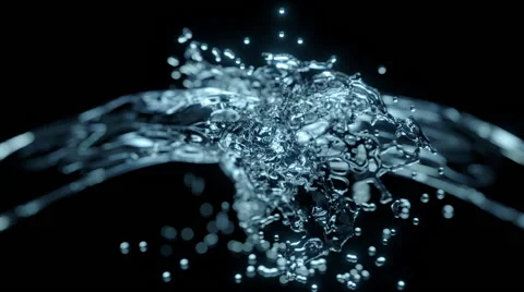 Two water flows making splash 動画素材 53558288