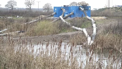 Two water irrigation pumps Video stock 167907492