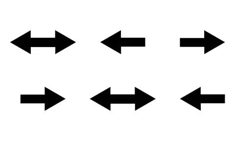 Two-Way and Double-Headed Arrow Set for Dimensions and Flow Stock Illustration