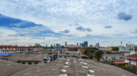 Two way cloud over the city Stock Footage 40754199