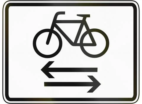 Two-Way Cycle Route 스톡 일러스트