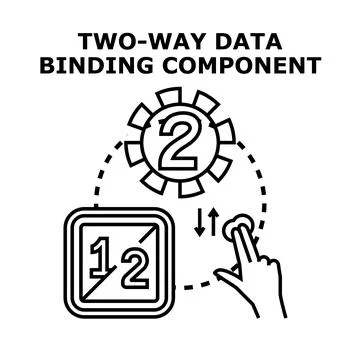 Two way data binding component for interactive software development イラスト素材