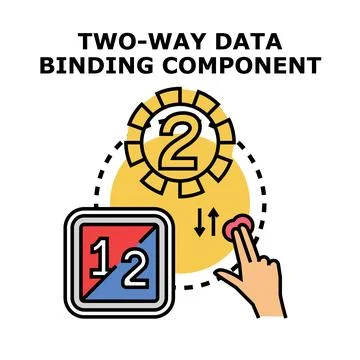Two way data binding component for interactive software development Stock-Illustration