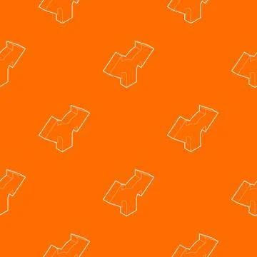 Two way direction arrow pattern vector orange イラスト素材