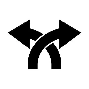 Two way direction icon vector template illustration design Stock Illustration