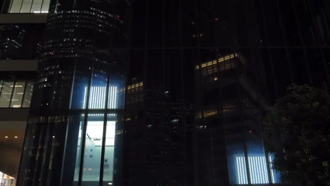 The two-way elevators going up and down inside the building in Nagoya Japan Stock Footage 123465735