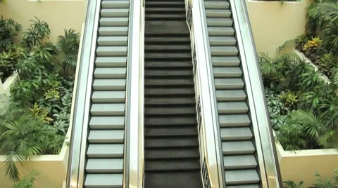 Two way escalator Stock Footage 8562795