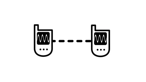 Two Way Radio Communication Icon Stock Footage 340307271