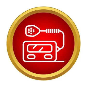 Two way radio icon representing communication technology Stock Illustration