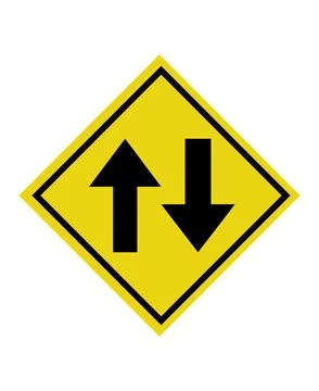 Two-way sign Stock Illustration