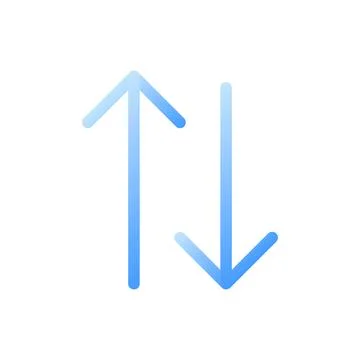 Two way traffic arrows flat gradient two-color ui icon Illustrazione stock