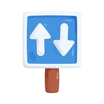 Two way traffic sign Stock-Illustration