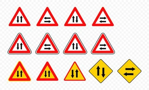 Two-way traffic sign vector design Stock Illustration