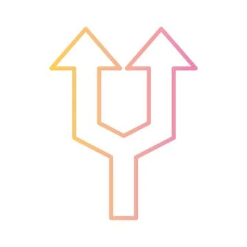 Two ways arrow gradient style icon vector design Ilustração Stock