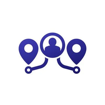 Two ways, choose a path icon Stock Illustration