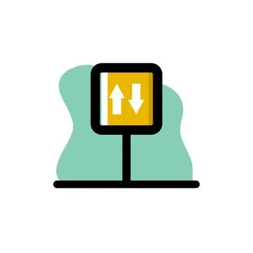 Two Ways Conceptual Vector Illustration Design Icon Stock Illustration