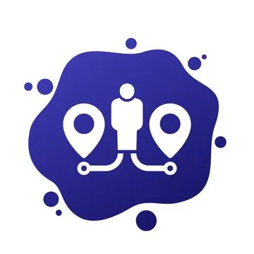 Two ways icon, choose a path Stock Illustration