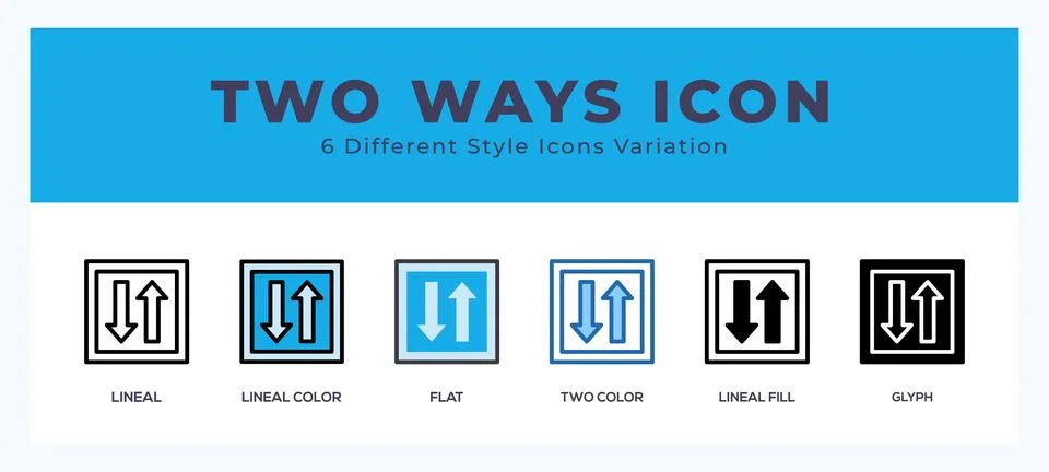 Two ways icon vector illustration. trendy styles Stock Illustration