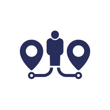 Two ways icon on white Stock Illustration