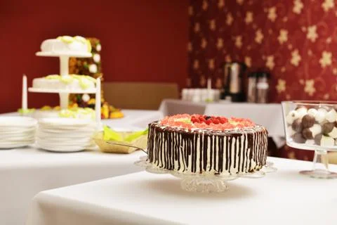 Two wedding cakes Stock Photos