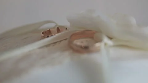 Two Wedding Rings Stock Footage 61868161