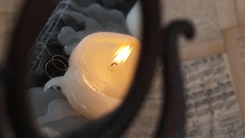 Two wedding rings Stock Footage 77588676