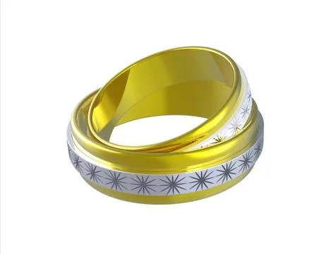 Two wedding rings Stock Illustration