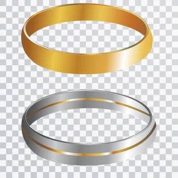 Two Wedding Rings Stock Illustration