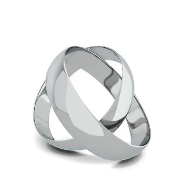 Two wedding rings Stock Illustration
