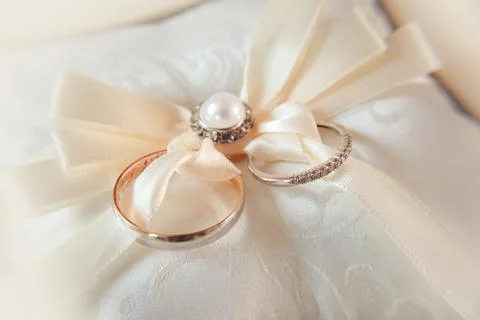 Two wedding rings Foto stock