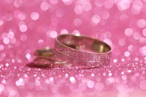 Two wedding rings 스톡 사진