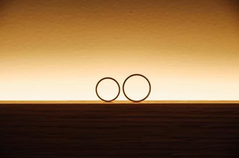 Two wedding rings Stock Photos