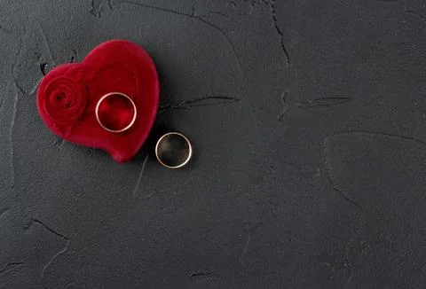 Two wedding rings Stock Photos