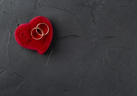 Two wedding rings Stock Photos